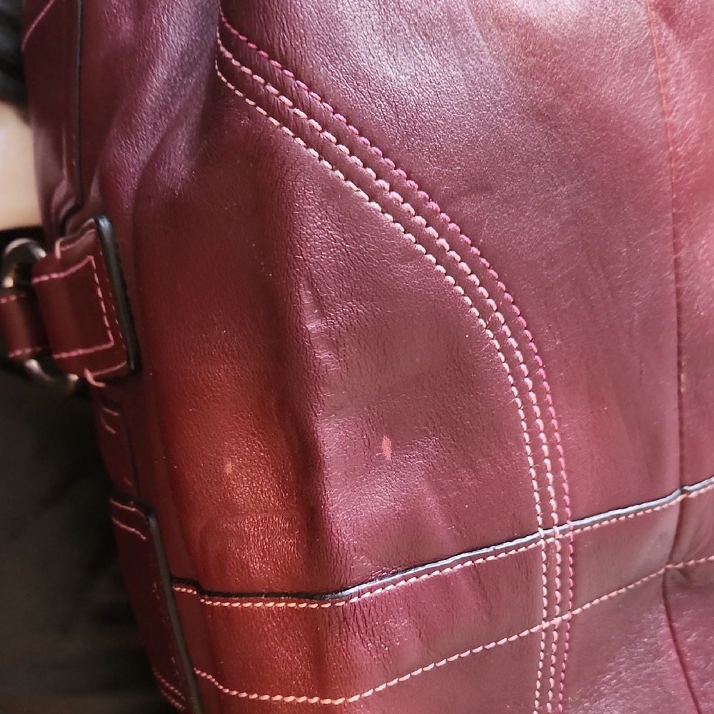 Coach Vintage 2005 Burgandy Leather Soho Hamptons Satchel - Picture 5 of 12